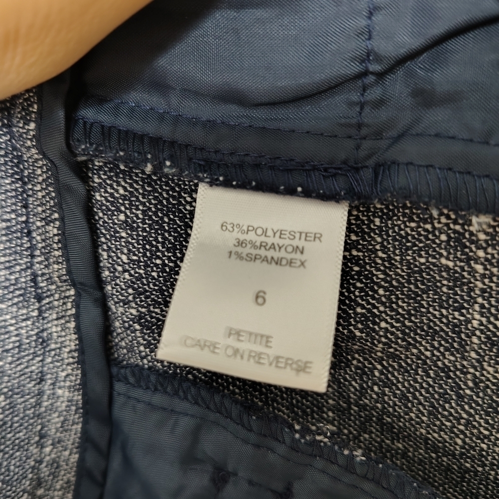 New York & Company Gray and White Stretch Trousers Pants Sz 6P - Picture 3 of 12